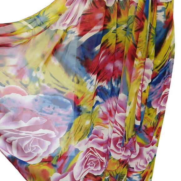 Vintage Y2K Strapless Prom Dress Maxi Gown Size S 7/8 Formal Embellished Multi - Picture 7 of 11